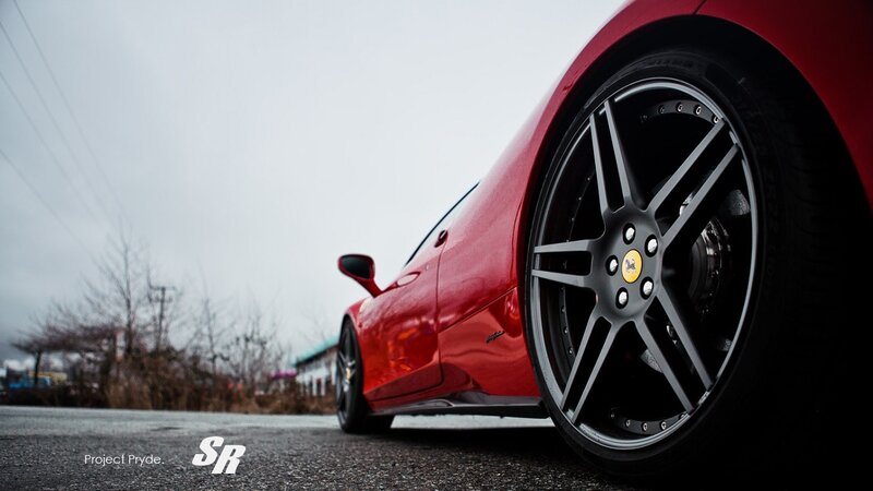 red ferrari sports car
