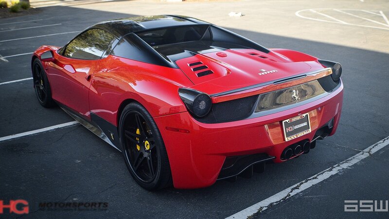 red ferrari sports car
