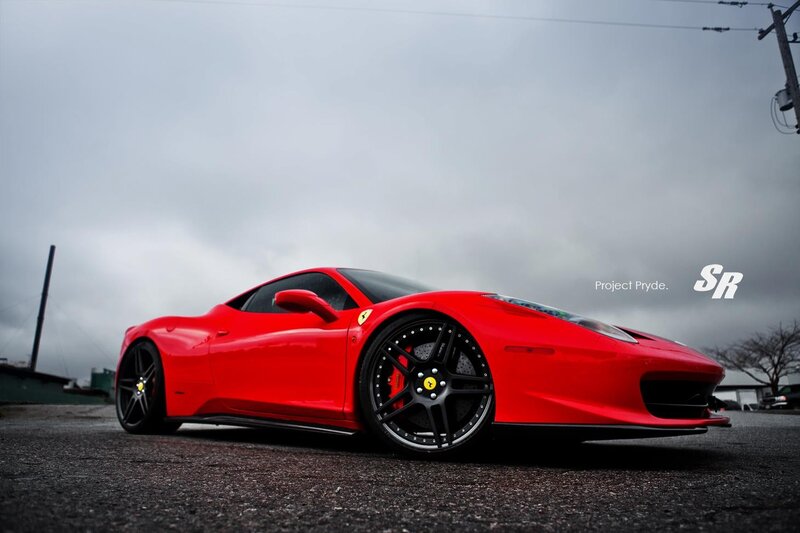Red Ferrari sports car