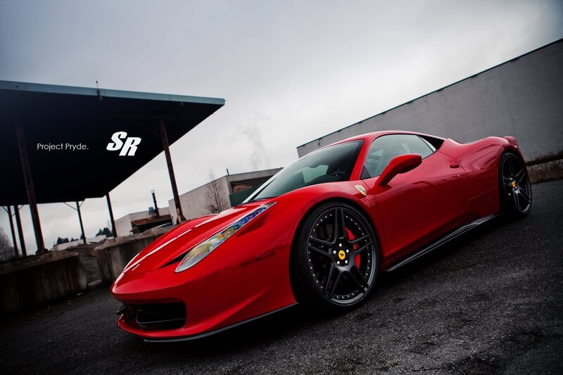 Red Ferrari sports car