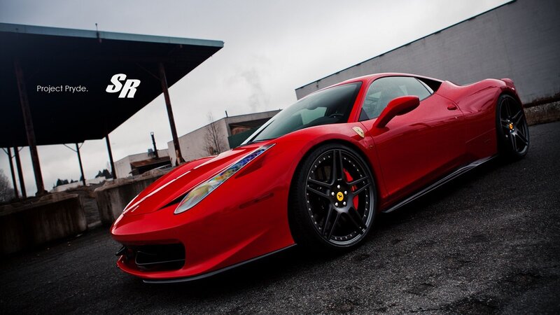 Red Ferrari sports car