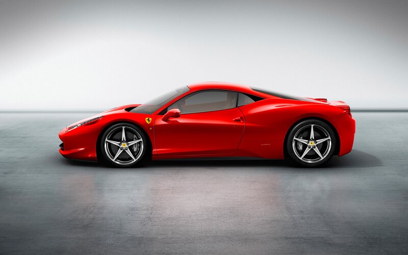 Red Ferrari sports car