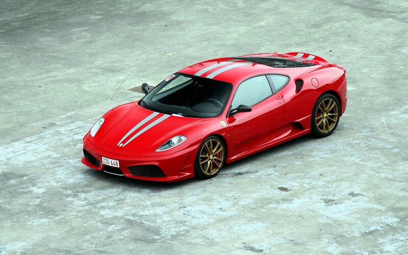 Red Ferrari sports car