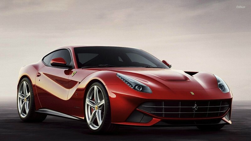 Red Ferrari sports car