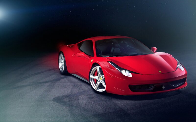 Red Ferrari sports car