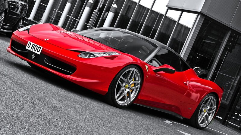 Red Ferrari sports car
