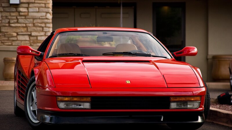 Red Ferrari sports car