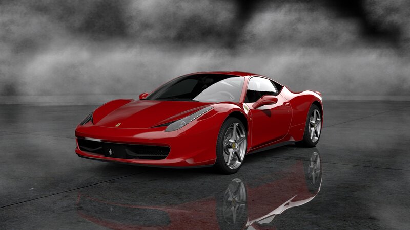 Red Ferrari sports car