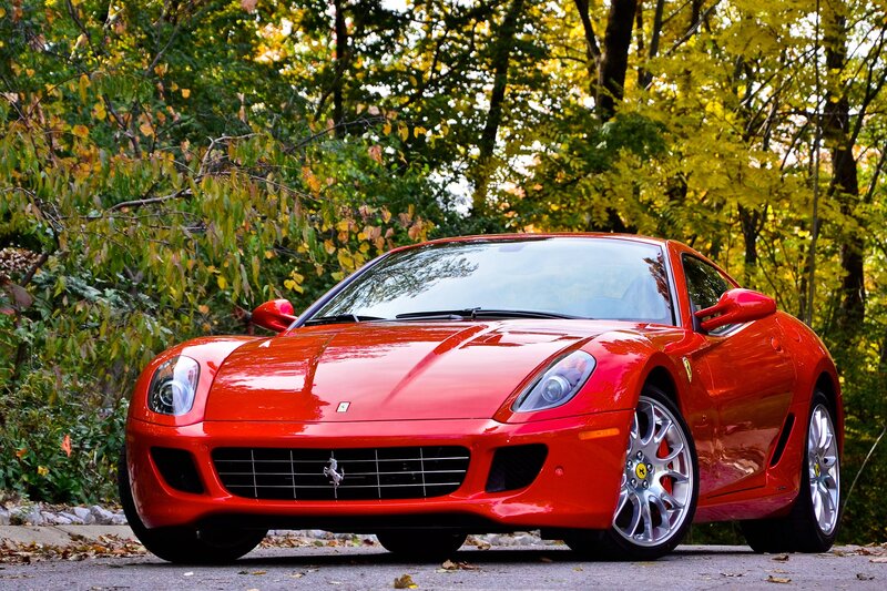 Red Ferrari sports car