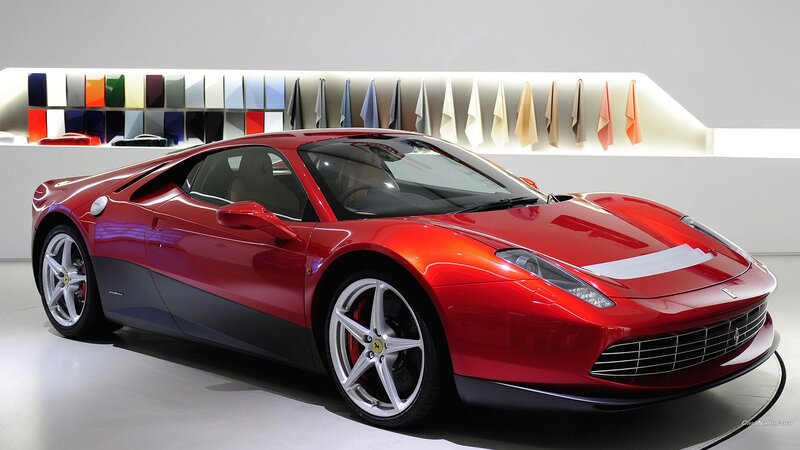 Red Ferrari sports car