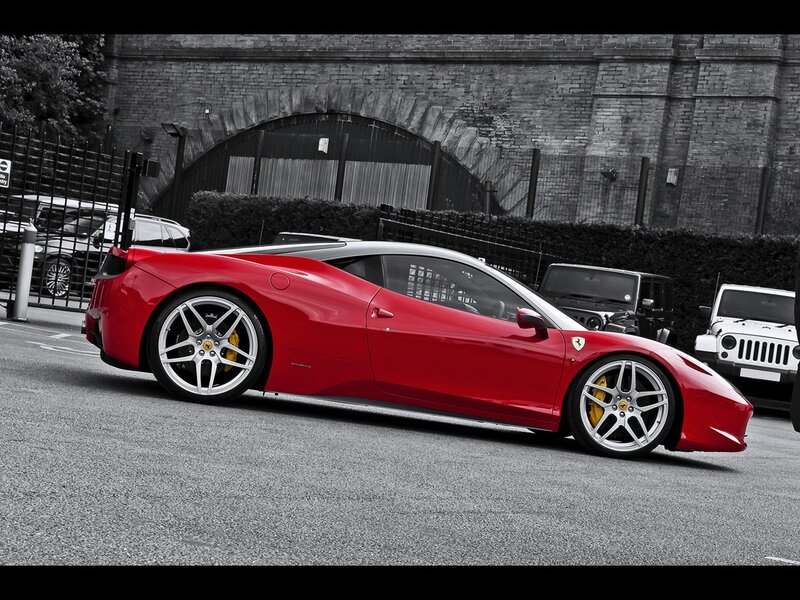 Red Ferrari sports car