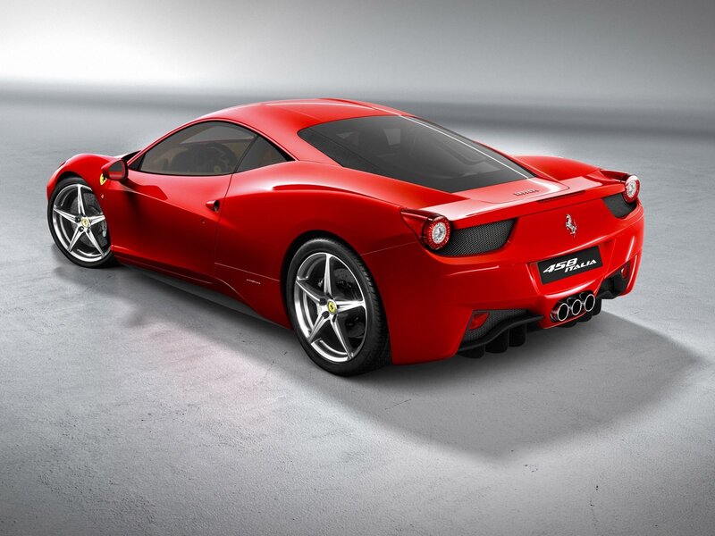 Red Ferrari Sports Car — 458 Italia