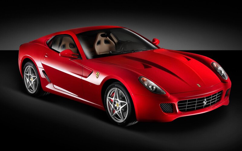 Red Ferrari sports car