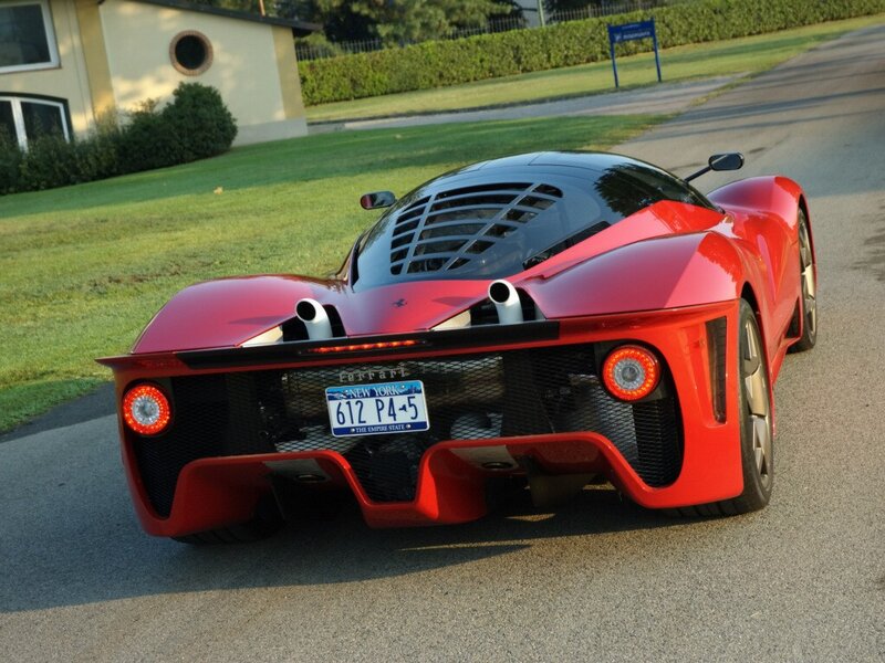 red ferrari sports car