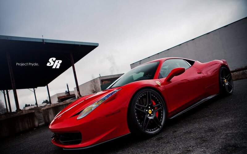 Red Ferrari sports car