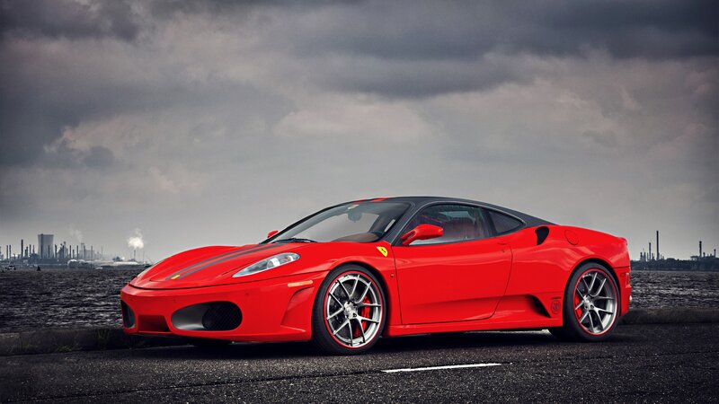 Red Ferrari sports car