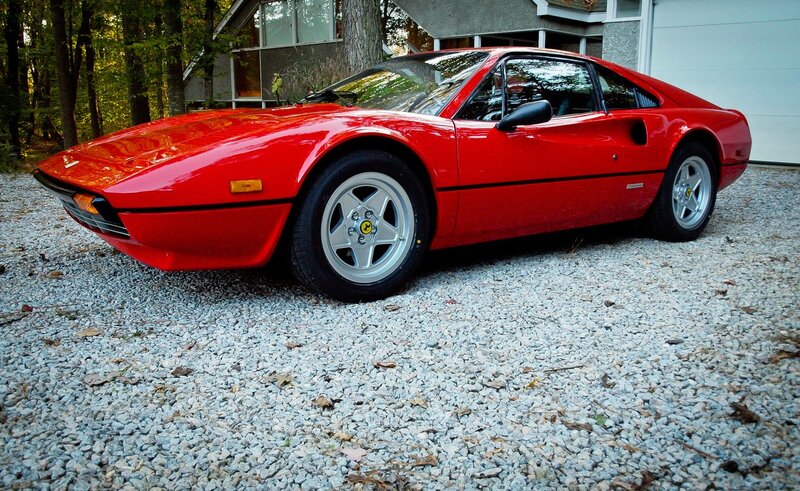Red Ferrari sports car