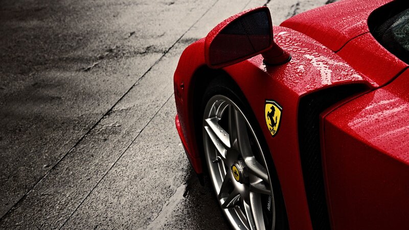 red ferrari sports car