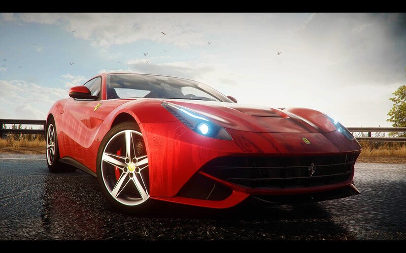 Red Ferrari sports car