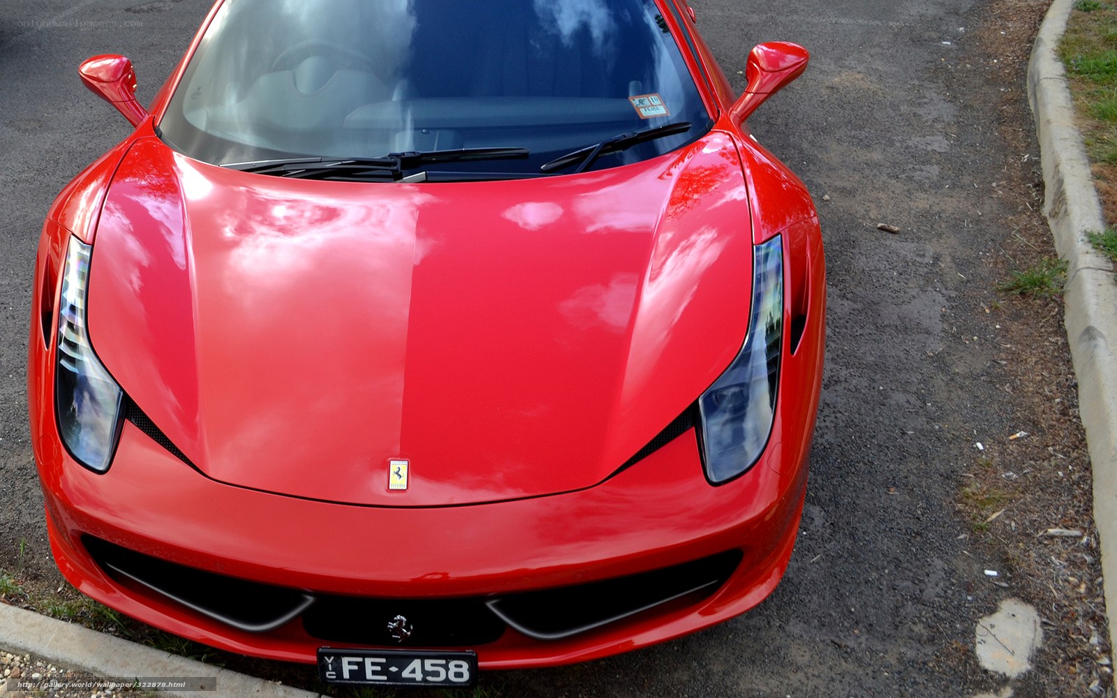 Red Ferrari sports car
