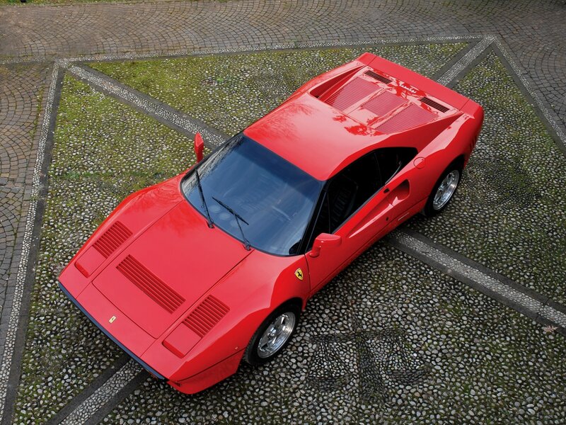 Red Ferrari sports car