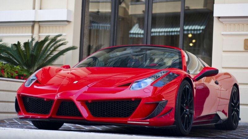 Red Ferrari sports car