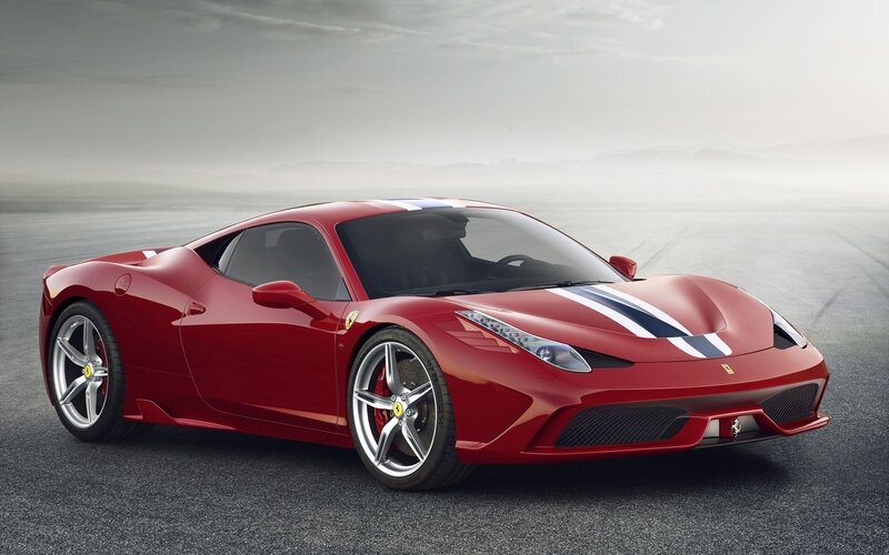 Red Ferrari sports car