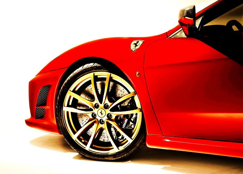 Red Ferrari sports car