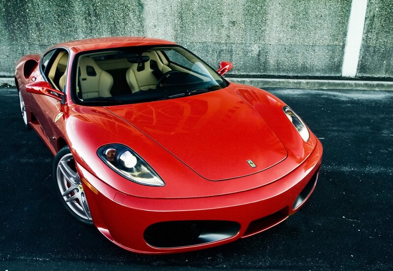 Red Ferrari sports car