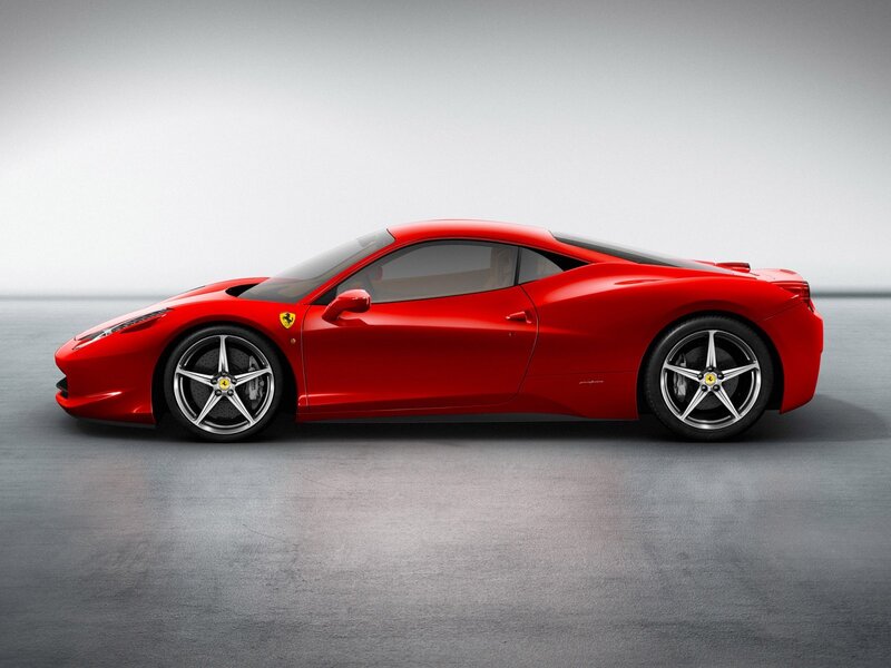 Red Ferrari sports car