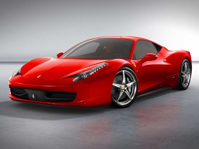 Red Ferrari sports car
