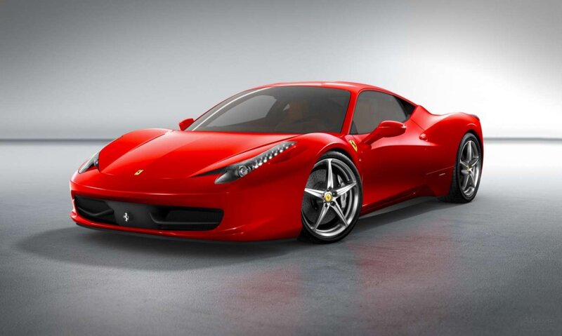 Red Ferrari sports car