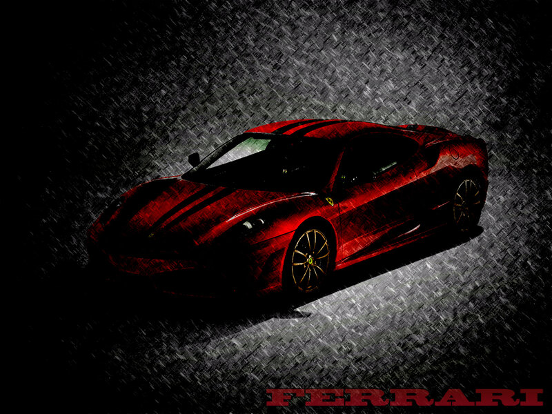 Red Ferrari sports car