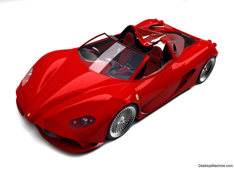 red ferrari sports car