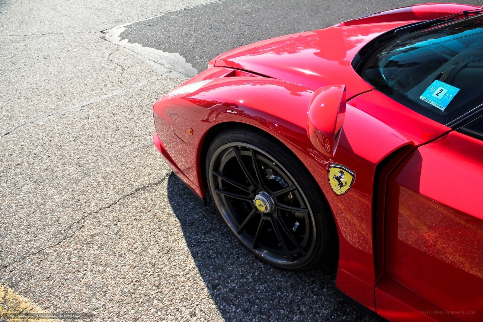 Red Ferrari sports car