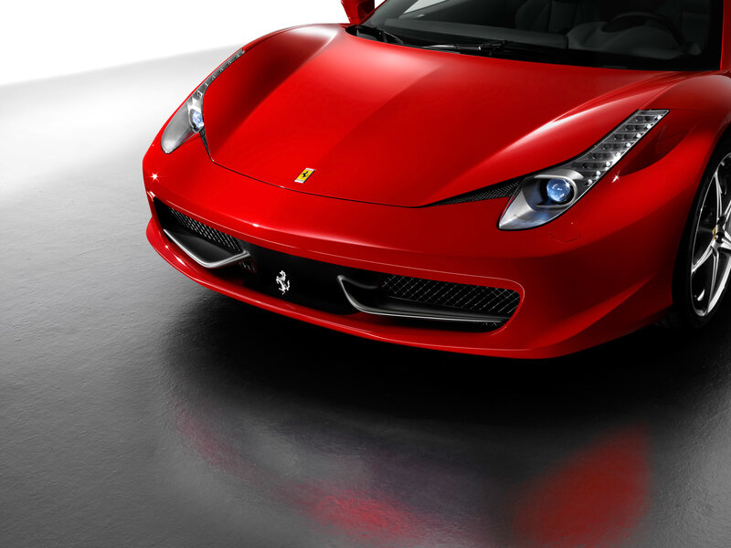 Red Ferrari sports car