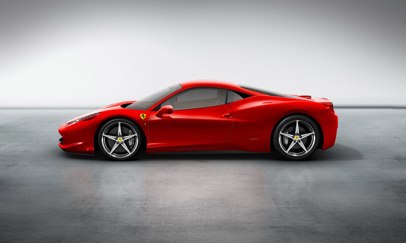 Red Ferrari sports car