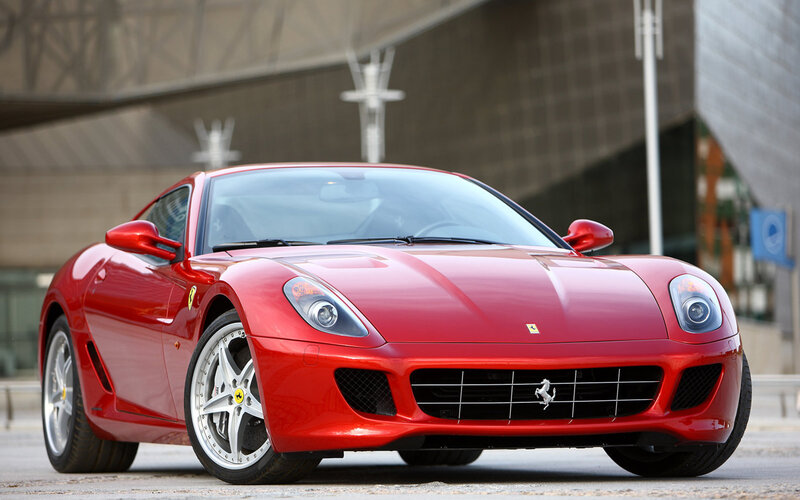 Red Ferrari sports car