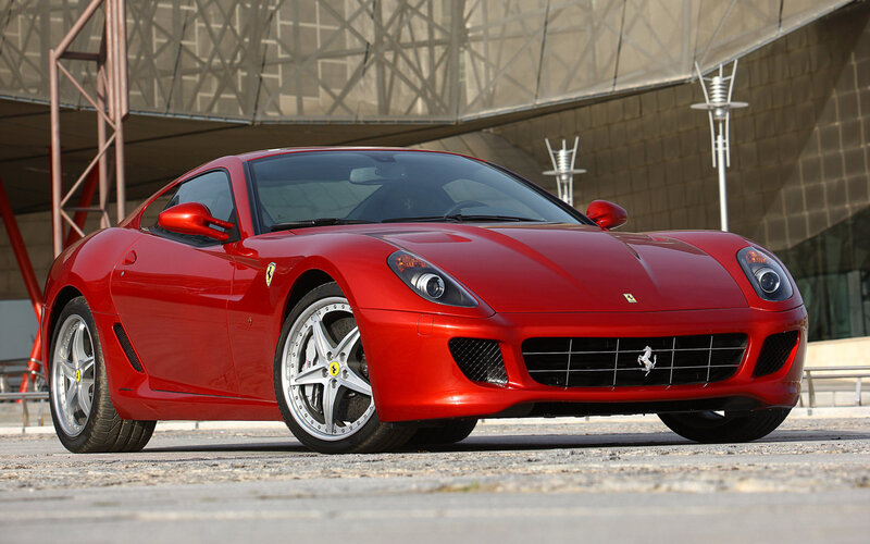 Red Ferrari sports car