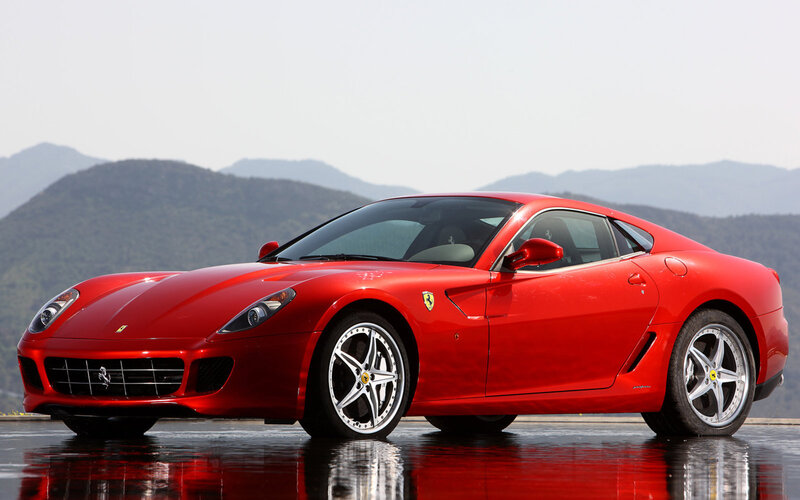 Red Ferrari sports car