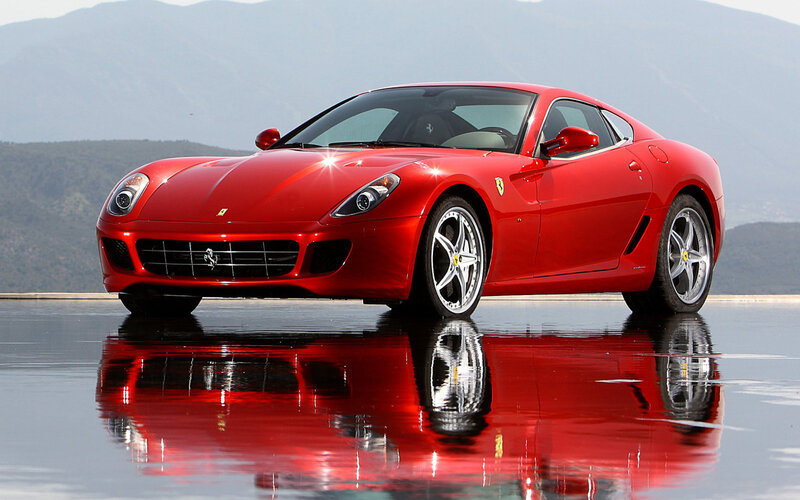 Red Ferrari sports car