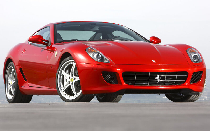 Red Ferrari sports car