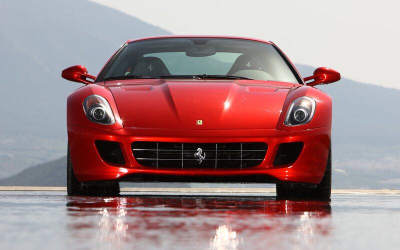 Red Ferrari sports car