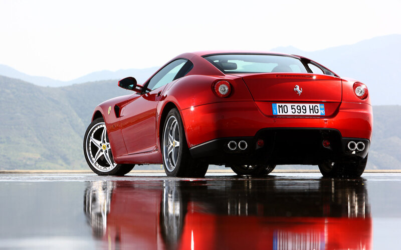 Red Ferrari sports car