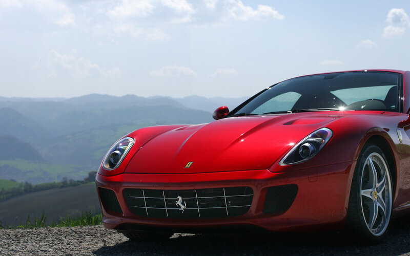Red Ferrari sports car