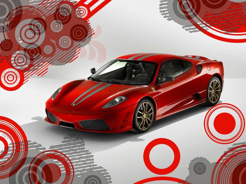 Red Ferrari sports car