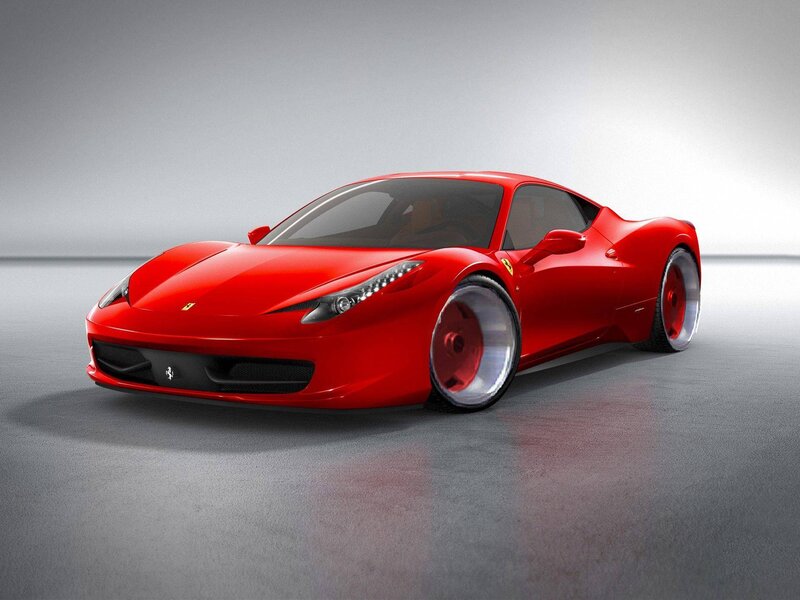 Red Ferrari sports car