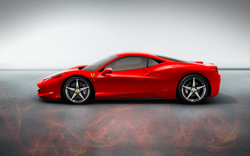 Red Ferrari sports car