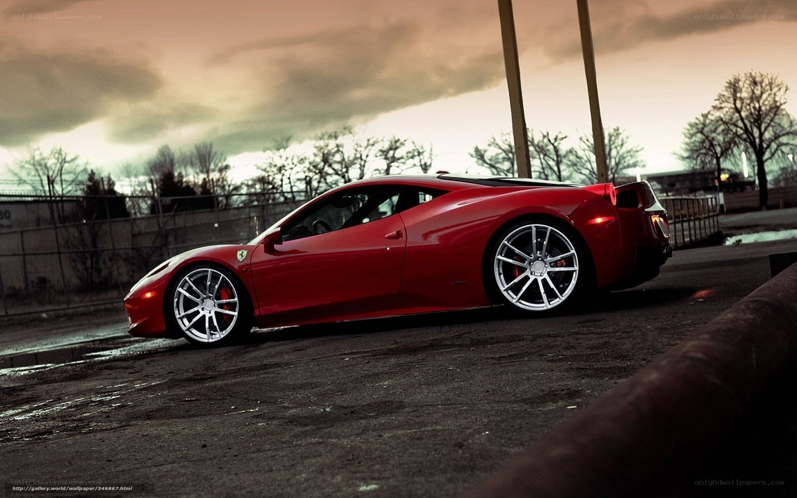 Red Ferrari sports car