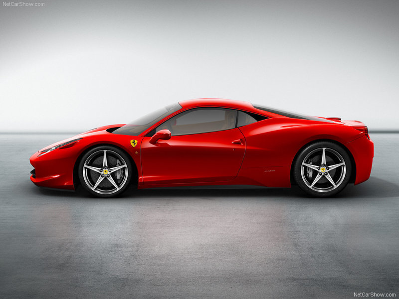 Red Ferrari sports car